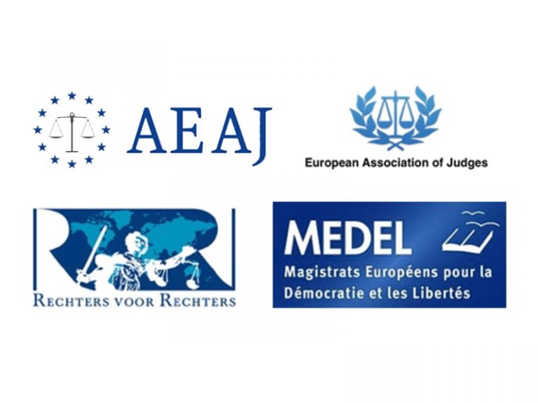 Avrupa Yargı Örgütlerinin (AEAJ, EAJ, MEDEL ve Judges4J), ihraç edilip tutuklanmış Türk hakim ve savcıların AİHM’deki davaları hakkında açıklaması