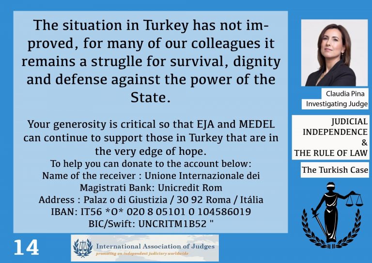 JUDGE CLAUDIA PINA MADE A PRESENTATION ABOUT PERSECUTED JUDGES OF TURKEY